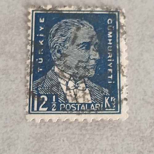 Türkei blaue briefmarke - türkei,