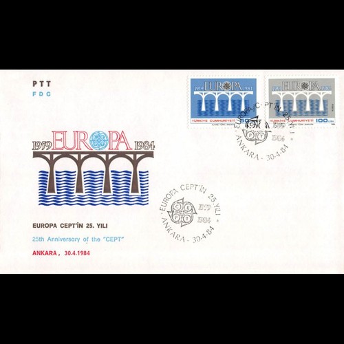 Türkei fdc europa 1984 - türkei,